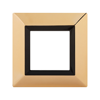 Рамка из металла, "Avanti", золотая, 1 пост (2 мод.)