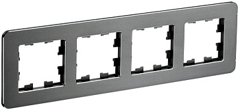 BRITE Рамка 4-мест. РУ-4-1-Бр металл титан RE IEK