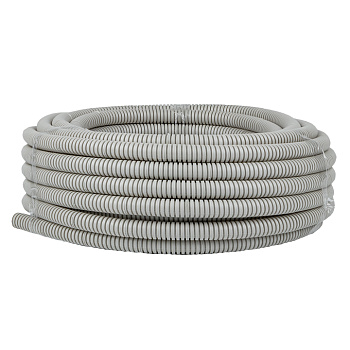 Труба гофр. ПВХ с протяжкой d20 мм (25 м) серая EKF-Plast Труба гофр. ПВХ с протяжкой d20 мм (25 м) серая EKF-Plast