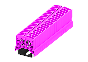 254379 Клемма TB 1-1 проходная на DIN-рейку SP35, фронт.подключение, сеч. 2.5мм2, розов.