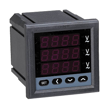 Вольтметр цифровой PZ7777-3S 500В Uпит=220В 3ф 96x96 (CHINT)