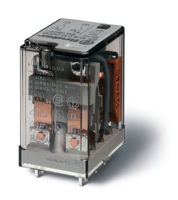 Миниатюрное универсальное электромеханическое реле; 2CO 10A; контакты AgNi; катушка 230В АC; степень защиты RTI; опции: нет