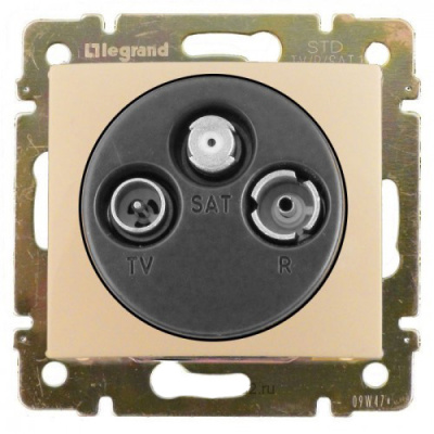 Розетка TV-RD-SAT Legrand Valena концевая 10Дб 2400МГц (слоновая кость)   774336