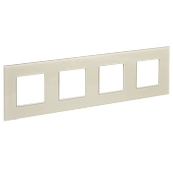 SKANDY Рамка 4-мест. SK-F24B стекло беж. IEK SKANDY Рамка 4-мест. SK-F24B стекло беж. IEK