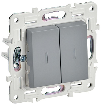 SKANDY Выключ. 2-кл. с инд. 10А SK-V09Gr сер. IEK