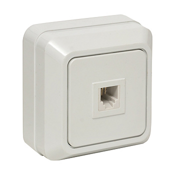 Розетка Phone 1-мест. бел. Рим EKF PROxima