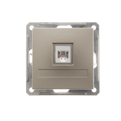 W59 РОЗЕТКА телефонная RJ11, 160В, 1А, механизм, ШАМПАНЬ