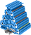 TPFS2.5-2T-BU Клемма TP 4-уровневая, угловая с держателем маркировки, с заземл., Push-in, сеч.2.5мм2, син.