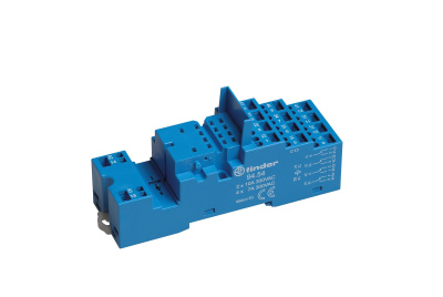 Розетка с безвинтовыми клеммами (пружинный зажим) для реле 55.32, 55.34, таймера 85.02, 85.04; применяются модули 99.02; в комплекте металлическая клипса 094.71; серый цвет; версия для ЖД-транспорта