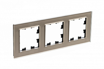 ATLASDESIGN NATURE 3-постовая РАМКА, ОРГАНИЧЕСКОЕ СТЕКЛО ШАМПАНЬ