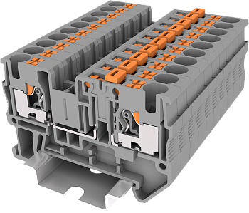 TP4-MT-GY Клемма TP с ножевым размыкателем, Push-in, сеч.4мм2, сер.