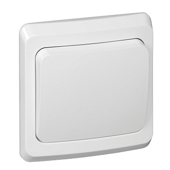 ЭТЮД С/У 1-клавишный ВЫКЛЮЧАТЕЛЬ 10 АХ, БЕЛЫЙ, Россия