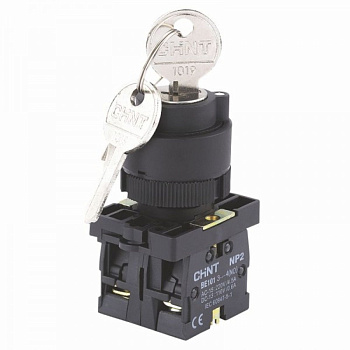 Переключатель NP2-EG53, 3 положения с возвратом, 2НО IP40 (CHINT)