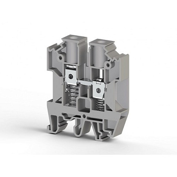 Клеммник на DIN-рейку с пружиной 10мм.кв. (серый); AVK-Y10