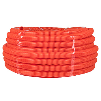 Труба гофр. ПНД с протяжкой d40 мм (25 м) оранжевая EKF-Plast Труба гофр. ПНД с протяжкой d40 мм (25 м) оранжевая EKF-Plast