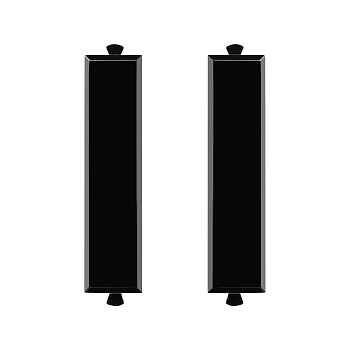 Комплект модульных заглушек "Avanti", "Черный квадрат", 0,5 модуля 2штуки