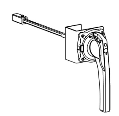 ВЫНОСНАЯ СТАНДАРТНАЯ ЧЁРНАЯ ПОВОРОТНАЯ РУКОЯТКА ДЛЯ БОКОВОЙ УСТАНОВКИ НА SD160-250