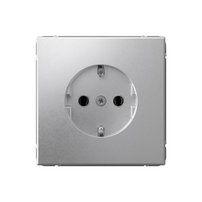 ARTGALLERY РОЗЕТКА с заземлением, 16А, механизм, быстрозажим. клем., АЛЮМИНИЙ