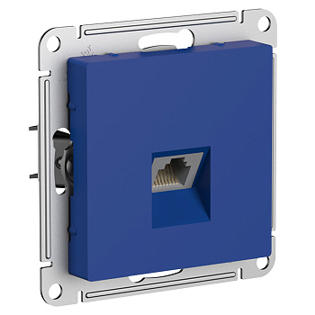 ATLASDESIGN РОЗЕТКА компьютерная RJ45, кат. 5Е, механизм, АКВАМАРИН