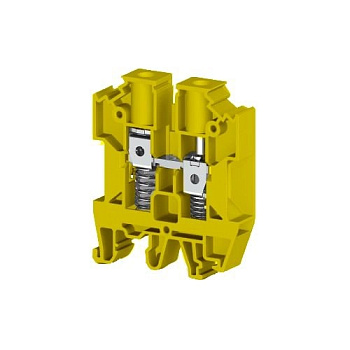 Клеммник на DIN-рейку с пружиной 10мм.кв. (желтый); AVK-Y10