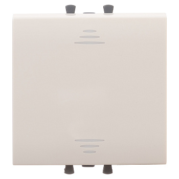 Переключатель одноклавишный модульный, "Avanti", "Ванильная дымка", 2 модуля