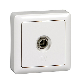 ХИТ О/У РОЗЕТКА телевизионная, БЕЛЫЙ. Россия