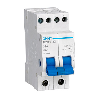 Модульный переключатель NZK1-32 2P 32А 3 положения (R)(CHINT)