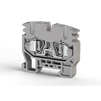 Миниклеммник пружинный на DIN-рейку (MR15), 2,5 мм.кв. (серый); MYK2,5