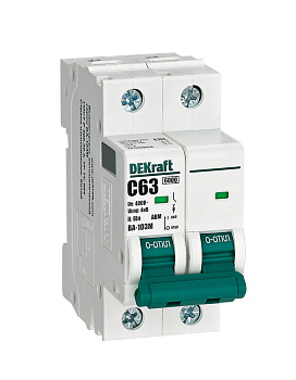 Авт. выкл. без теплозащиты 2P 63А х-ка C 6кА ВА-103M