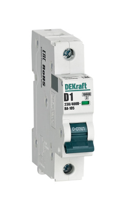 Авт. выкл. 1P 1A х-ка D ВА-105 10кА