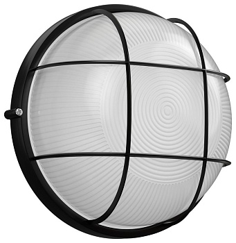 Светильник НПП1102 черный/круг с реш.100Вт IP54 IEK