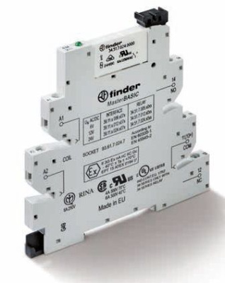 Интерфейсный модуль, электромеханическое реле, серия MasterBASIC; 1CO 6A; контакты AgNi; питание 24В AC/DC; категория защиты IP20; винтовые клеммы; версия  ATEX