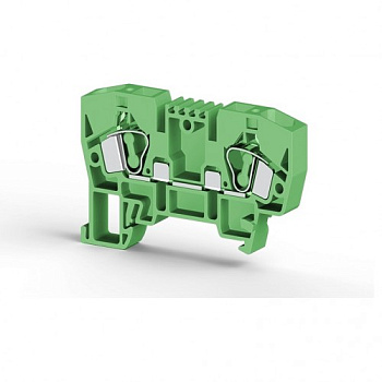 Клеммник пружинный 6мм.кв. (зеленый); YBK6