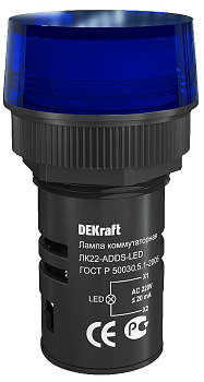 Лампа комм. ADDS D22 СИНИЙ LED 220В ЛK-22 Лампа комм. ADDS D22 СИНИЙ LED 220В ЛK-22