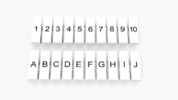 ZB3.5-10P-19-00A(H), Маркировка для клемм DC/DS, 3.5мм, пустая (10 шильд.)