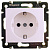 Розетка электрическая Legrand Valena с заземлением и шторками (белая)    774421 