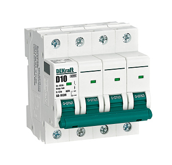 Авт. выкл. без теплозащиты 4P 10А х-ка D 6кА ВА-103M